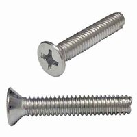 #8-32 X 1/2" Flat Head, Phillips, Thread Cutting Screw, Type-F, 18-8 Stainless